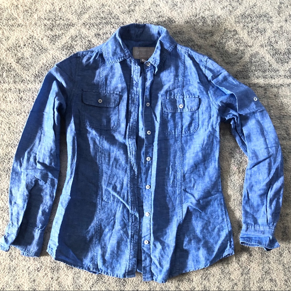 Banana Republic Women’s Soft Wash Long Sleeve Button-down Shirt